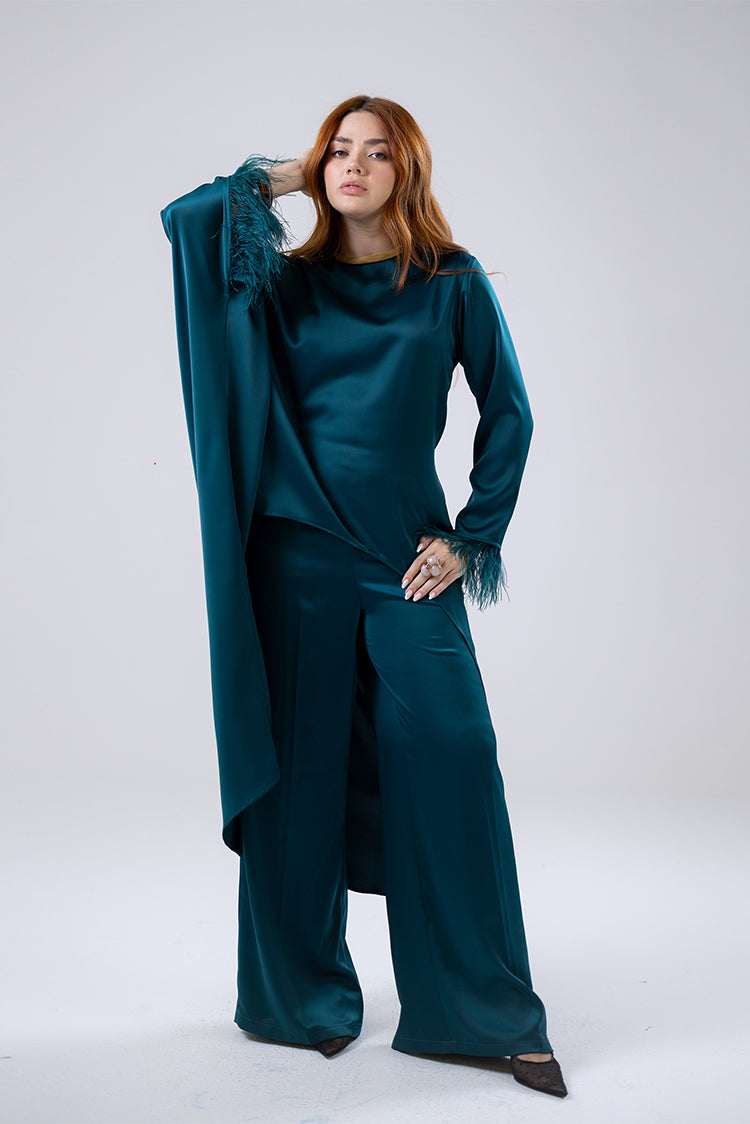 Satin Asymmetric Blouse