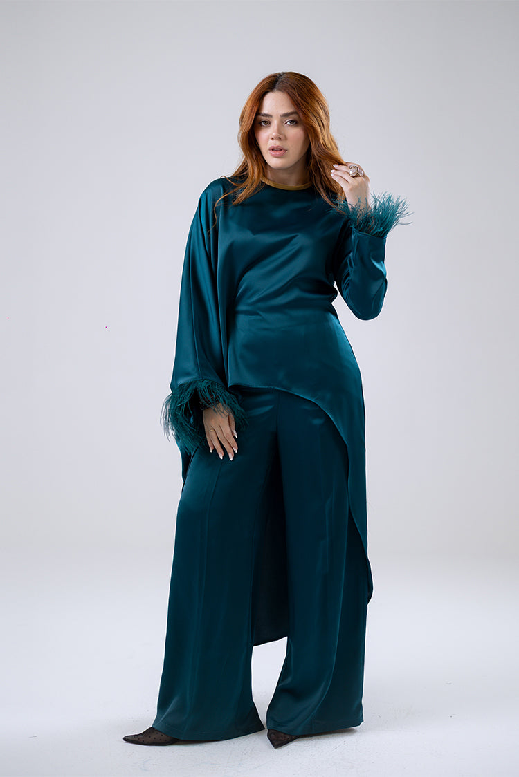 Satin Asymmetric Blouse