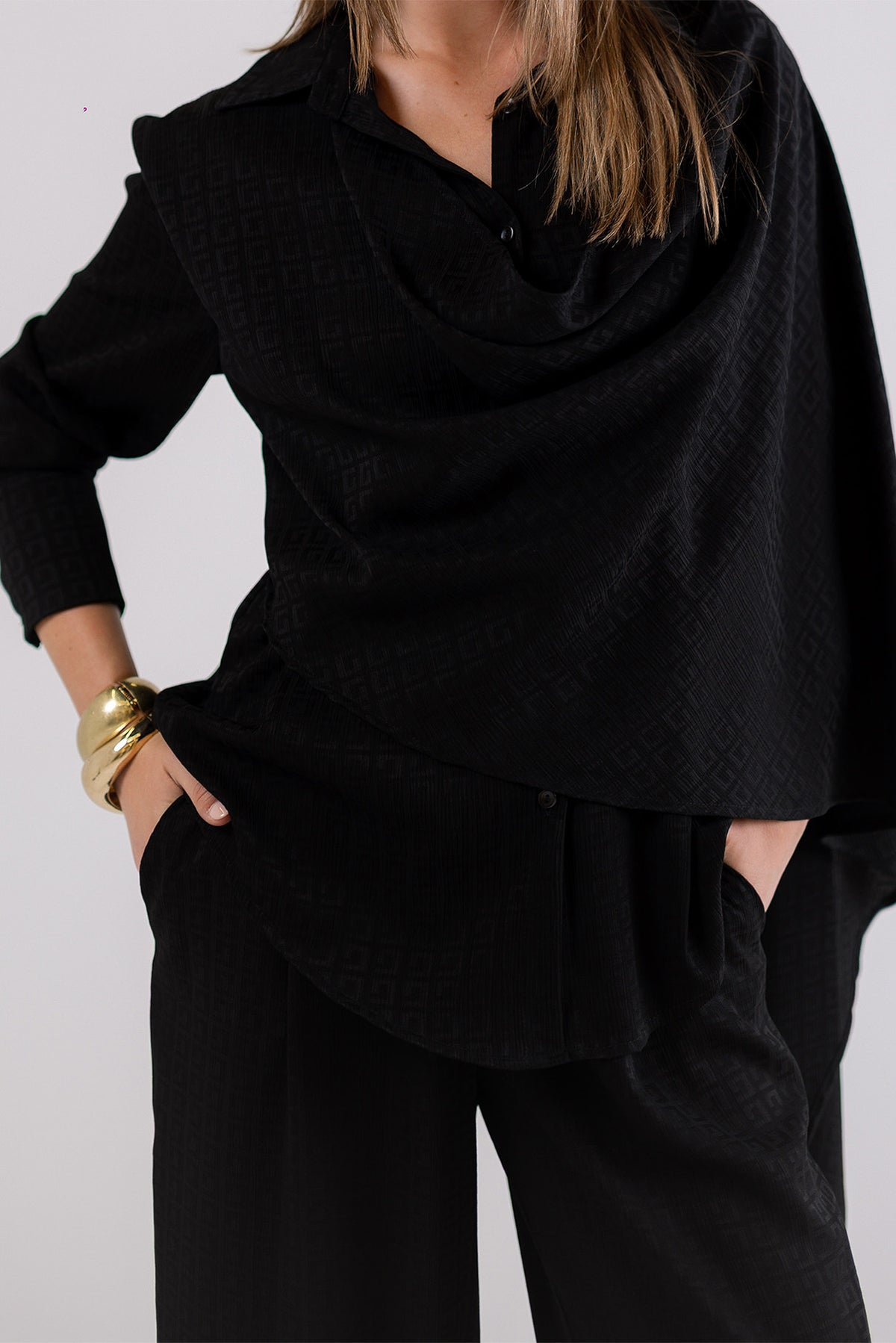 Wrap Satin Blouse