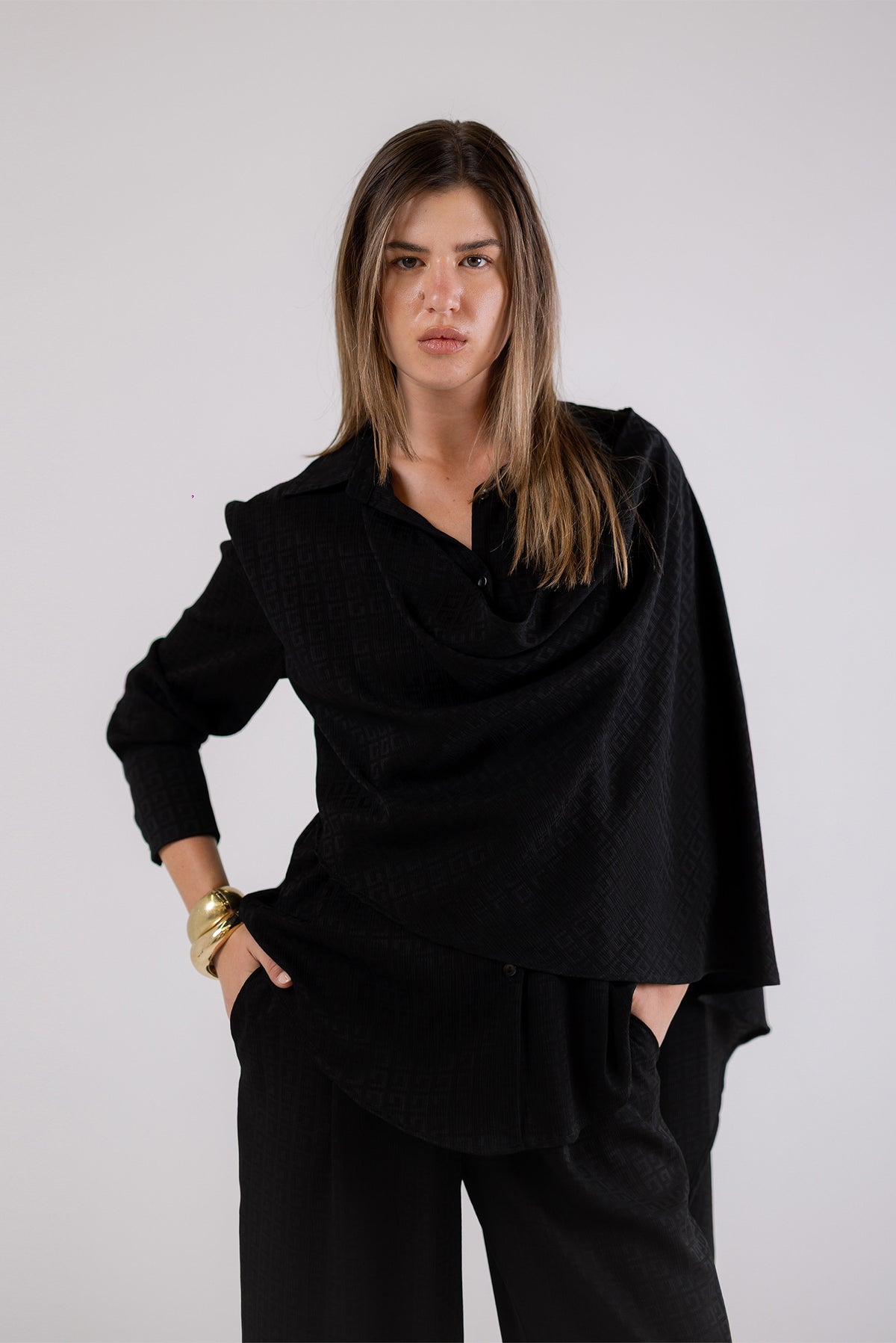 Wrap Satin Blouse