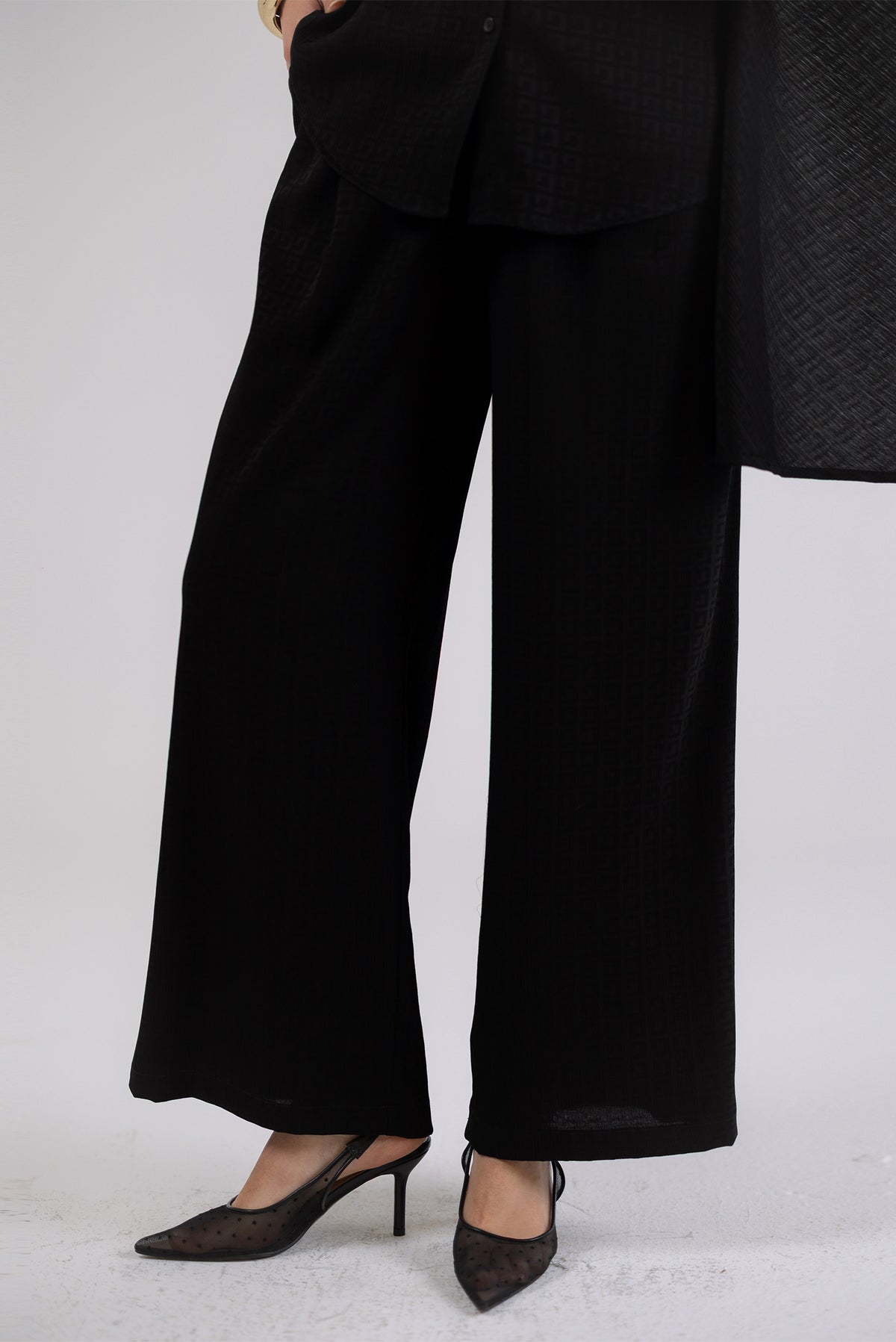 Wide-Leg Wrap Pants