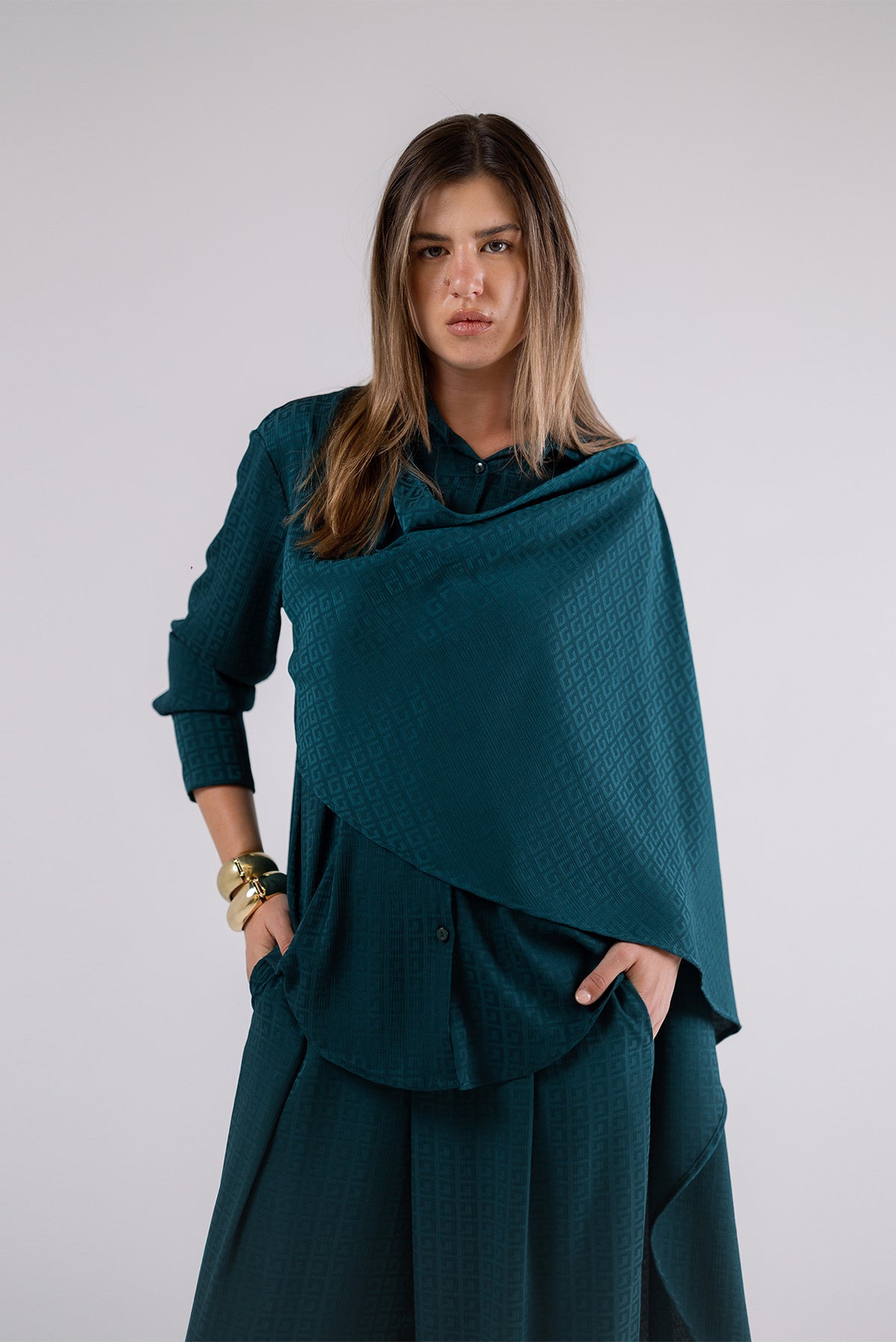 Wrap Satin Blouse