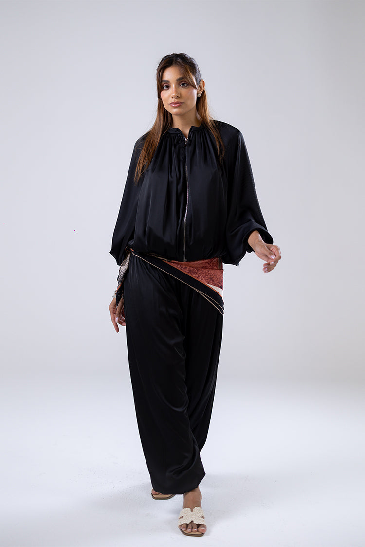 Balloon satin Pants