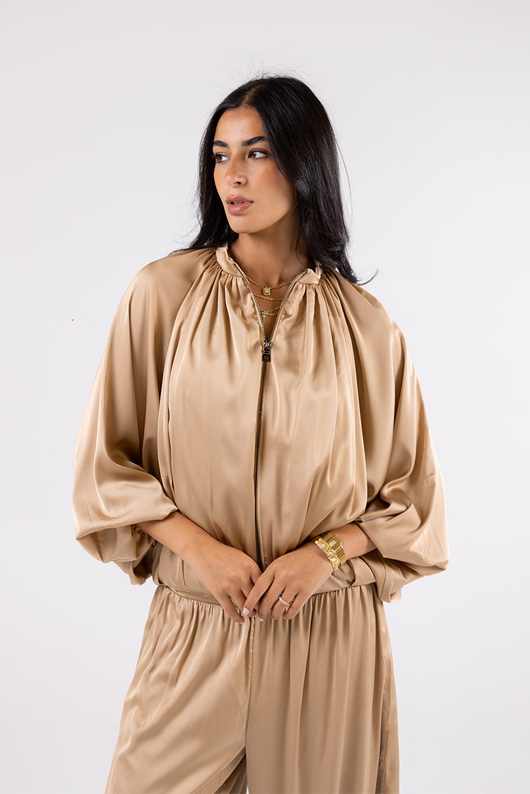 Satin Bomber Jacket