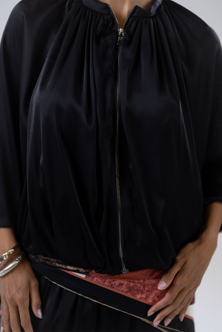 Satin Bomber Jacket