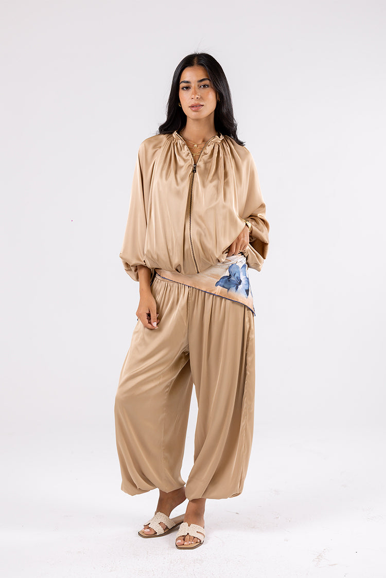 Balloon satin Pants