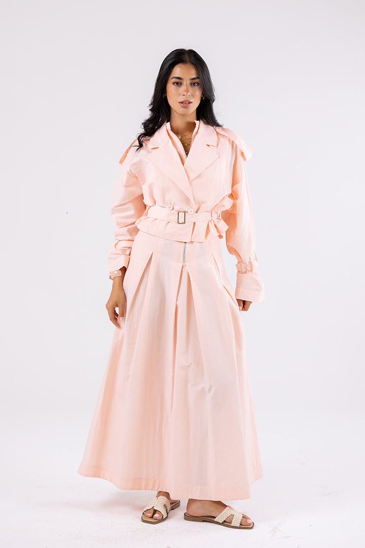 Belted Cropped Jacket