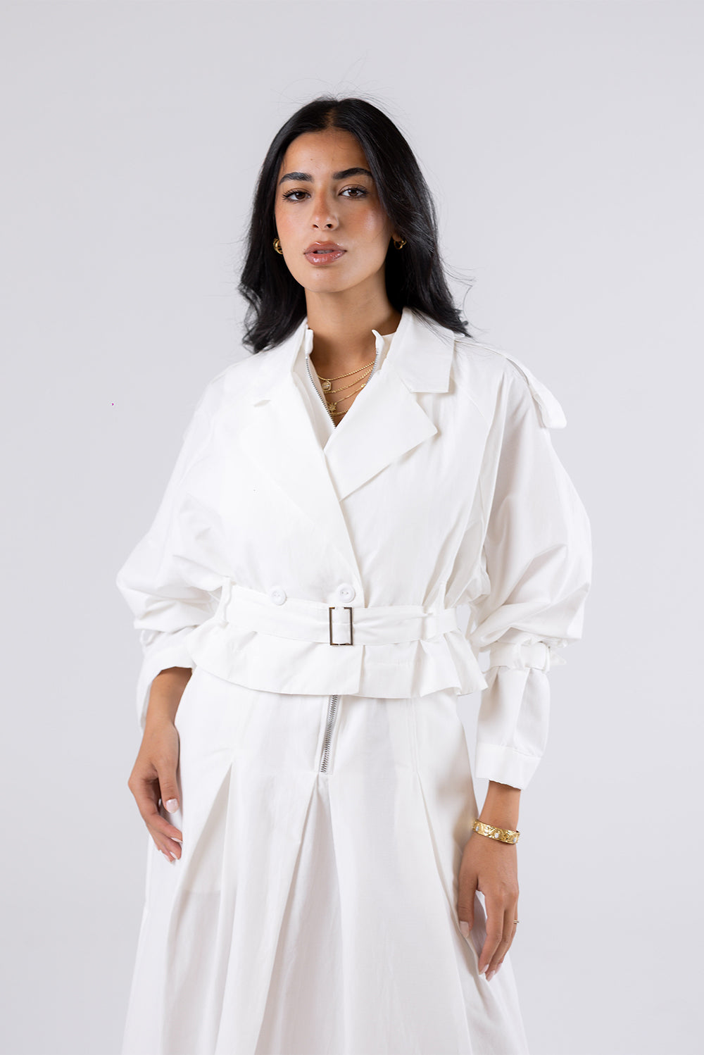 Belted Cropped Jacket