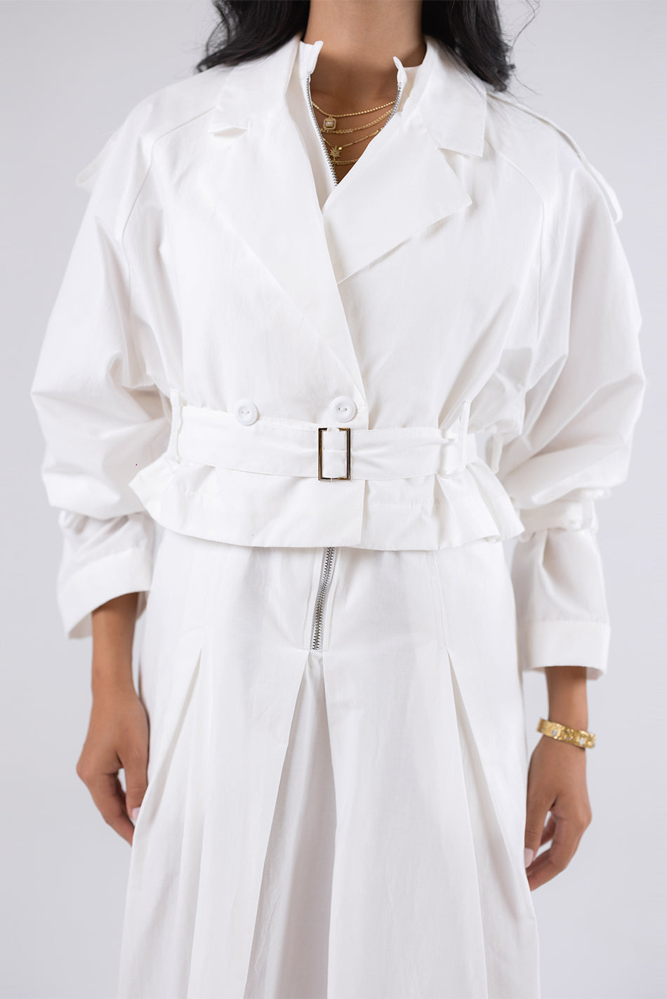 Belted Cropped Jacket
