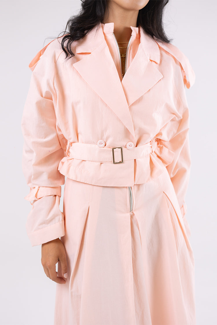 Belted Cropped Jacket
