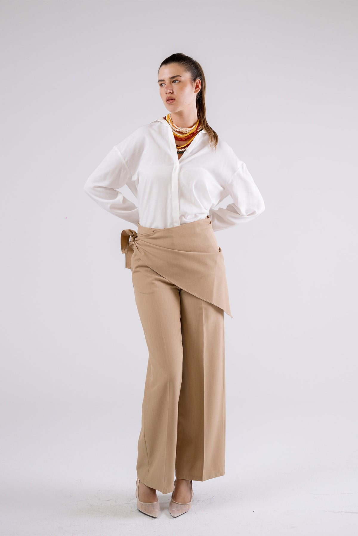 Full Length Wide Leg Trousers