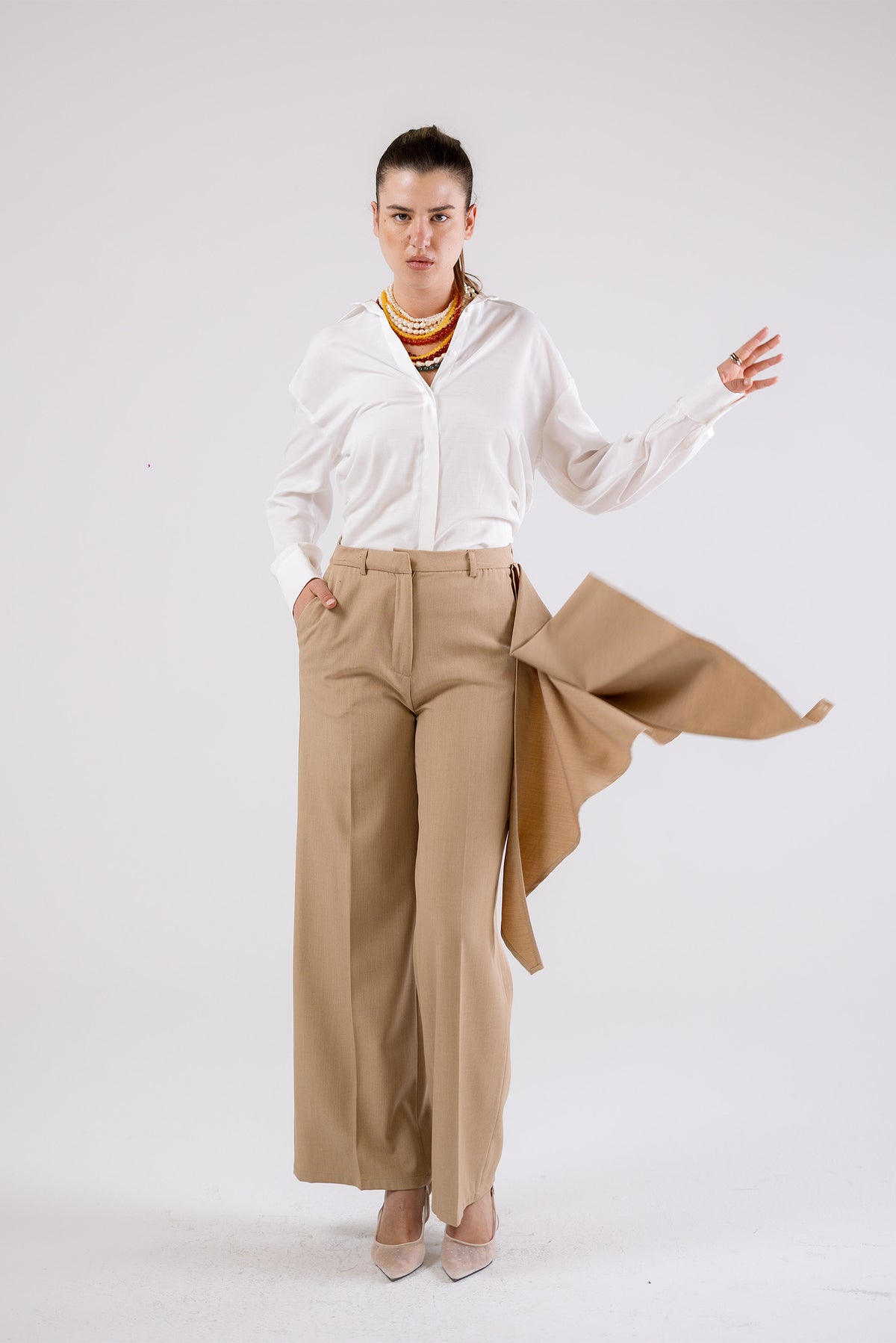 Full Length Wide Leg Trousers