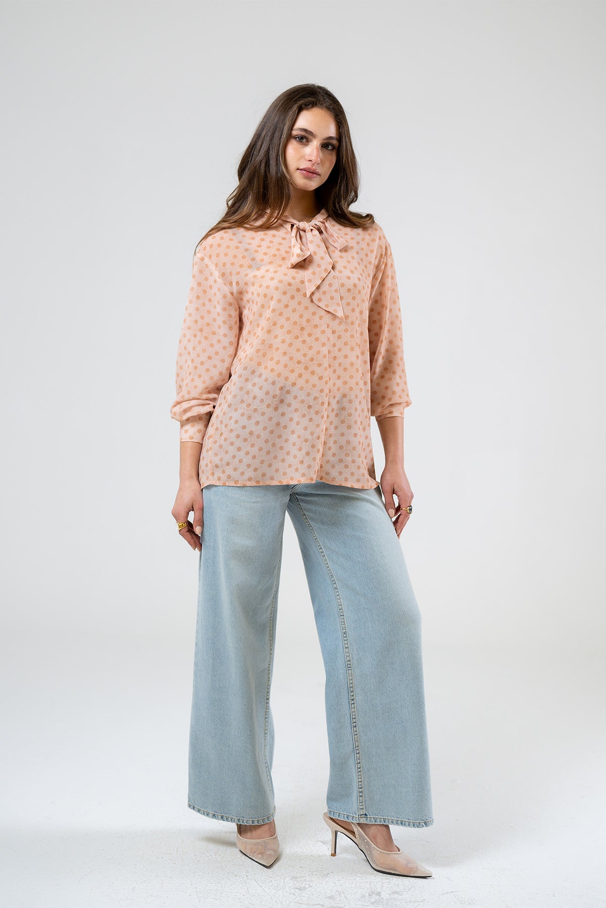 Polka Dot Bow Blouse