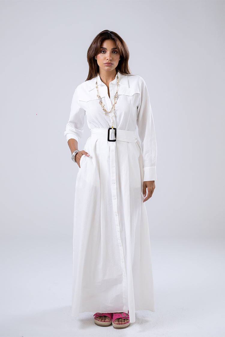 Belted Shirt Dress