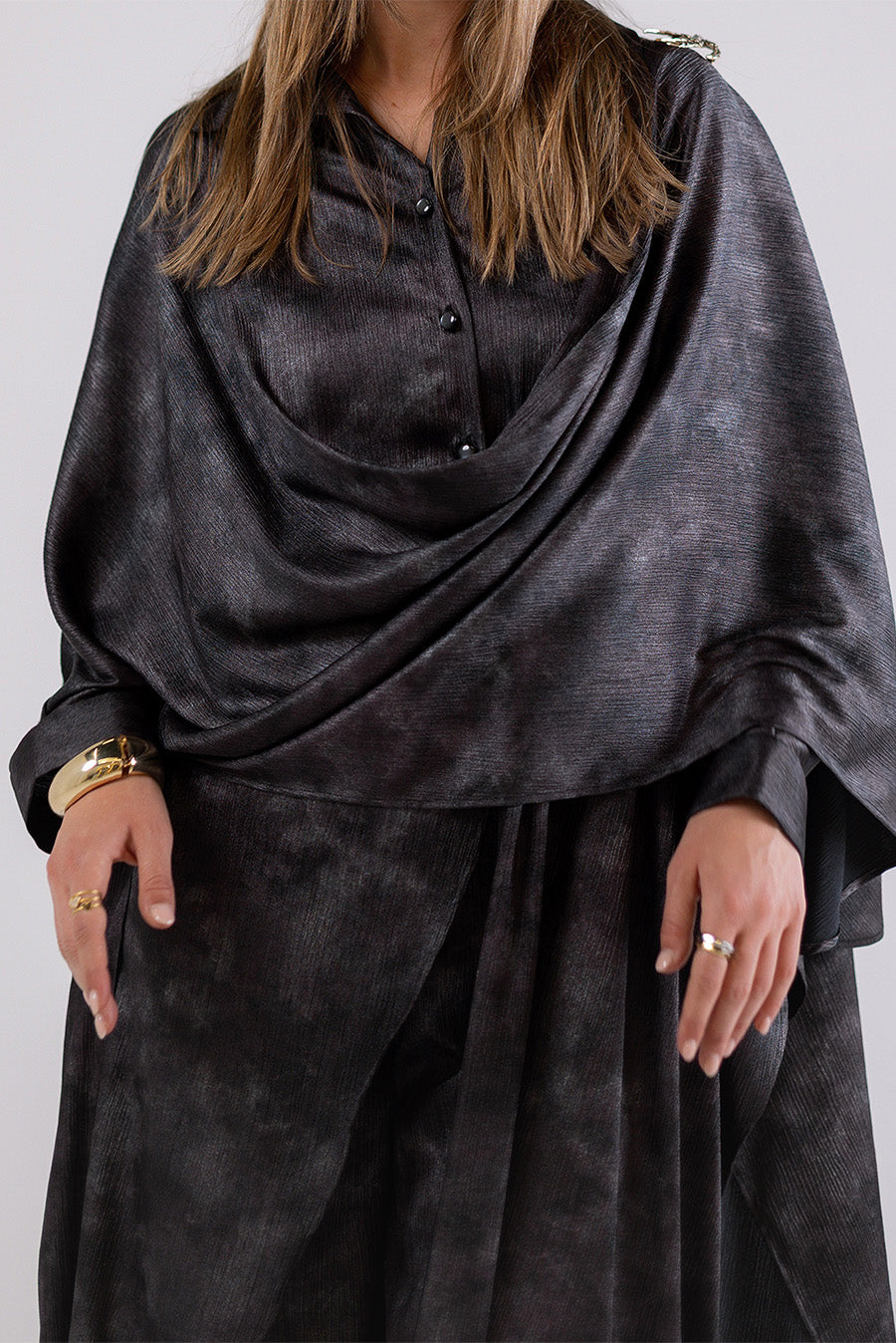 Wrap Satin Blouse