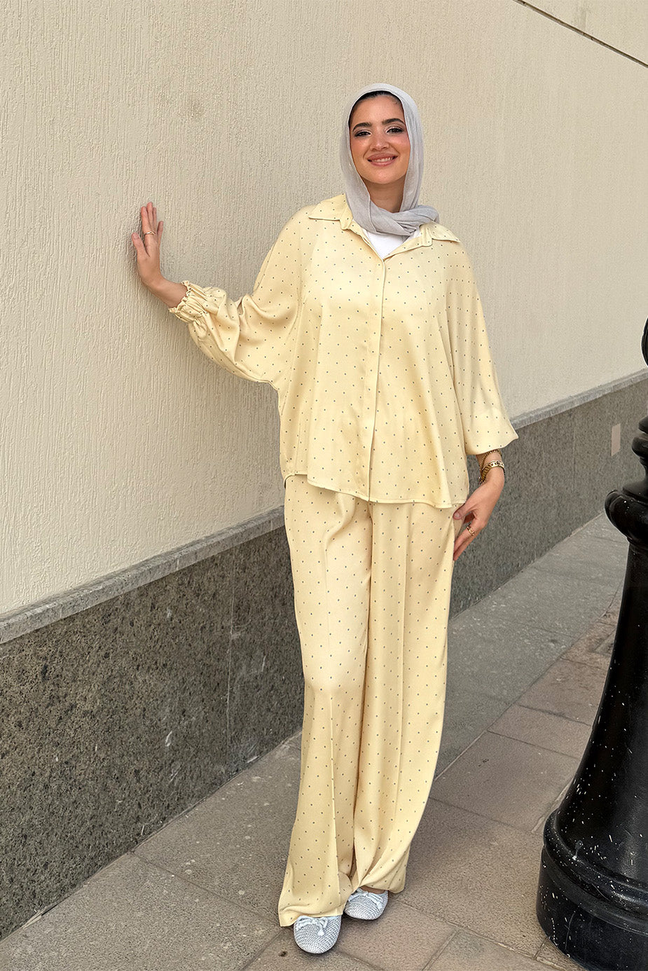 Butter Polka Wide Pants  Full-length