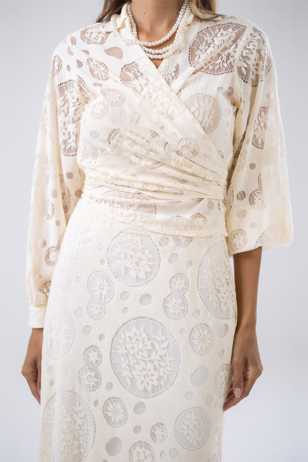 Lace Wrap Blouse