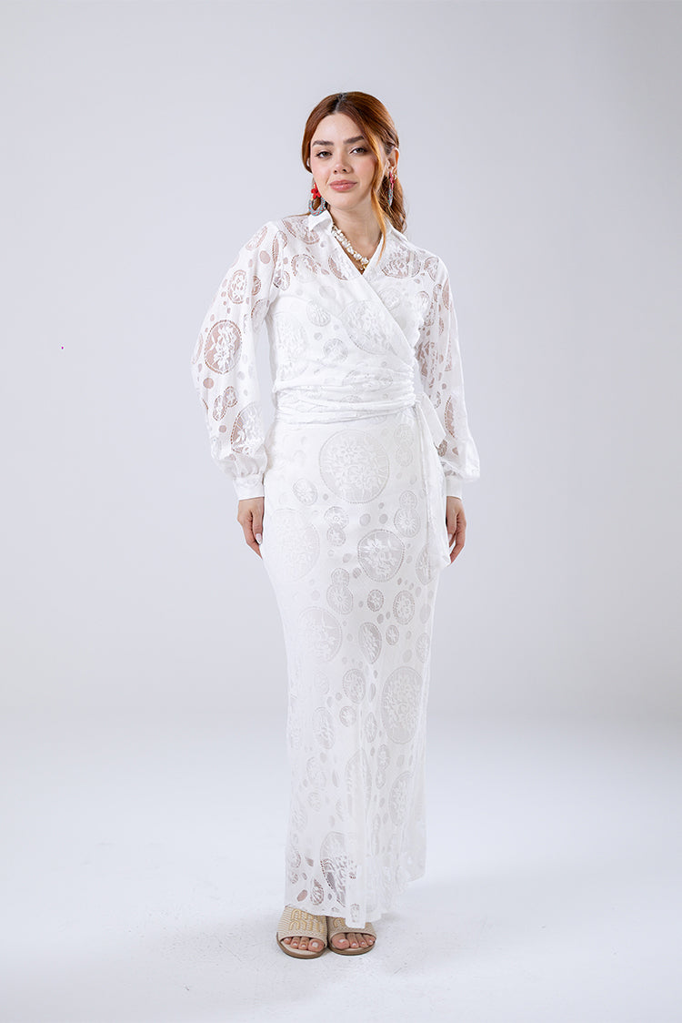Lace Wrap Blouse