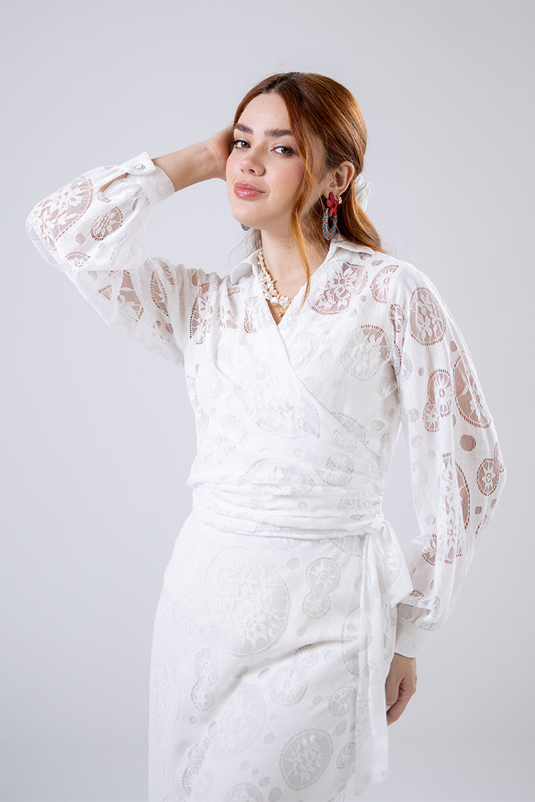 Lace Wrap Blouse