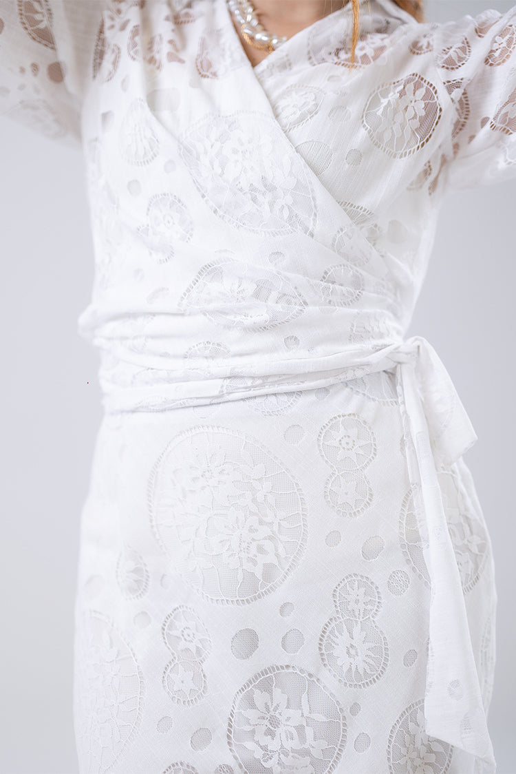 Lace Wrap Blouse