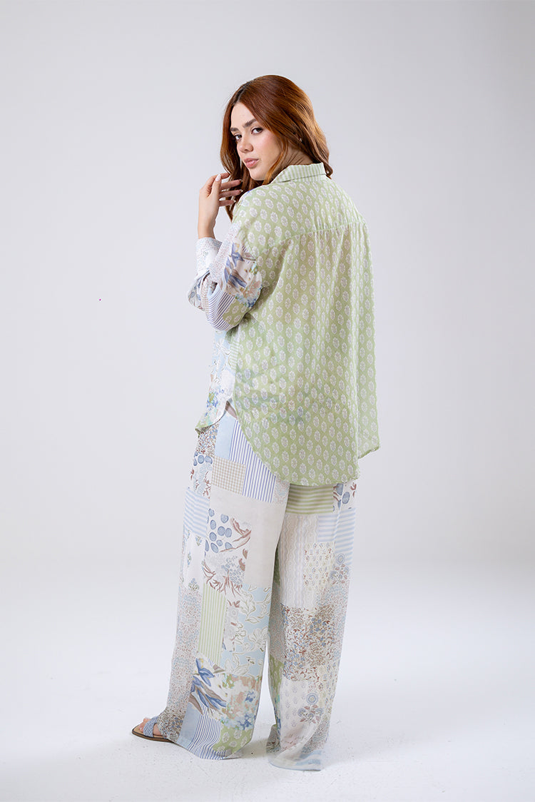 Patchwork Print Shirt
