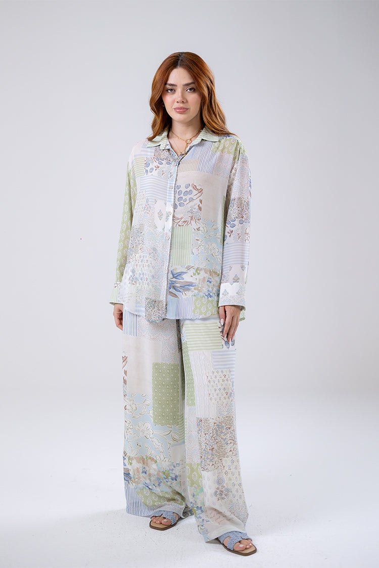 Patchwork Print Shirt