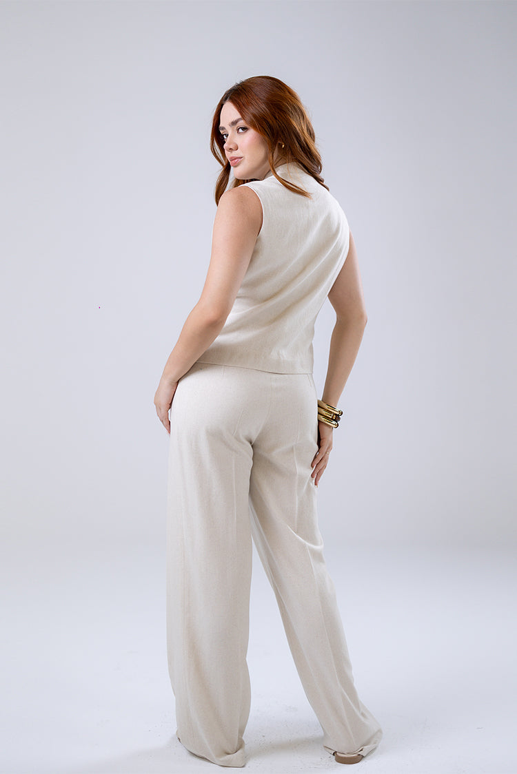 Asymmetric Overlay Trousers