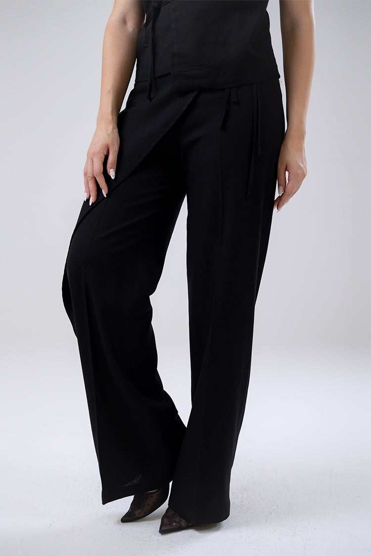 Asymmetric Overlay Trousers