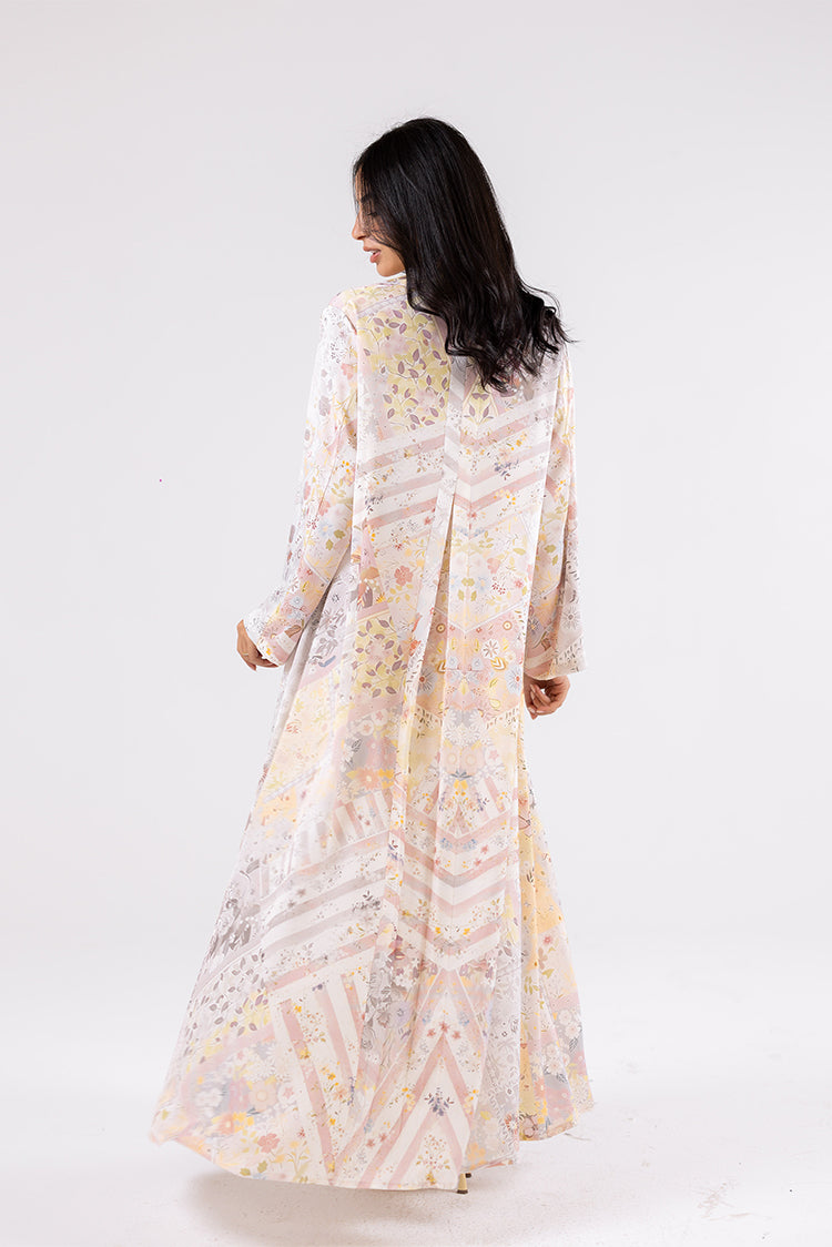 Pastel Patchwork Maxi  Dress