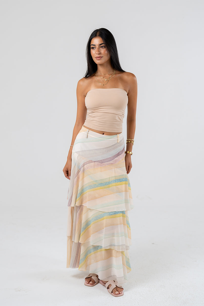 Tiered Maxi Skirt