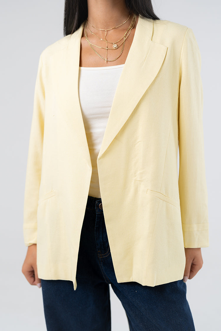 Classic Linen Blend Blazer