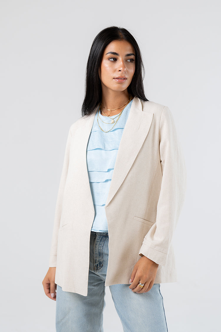 Classic Linen Blend Blazer