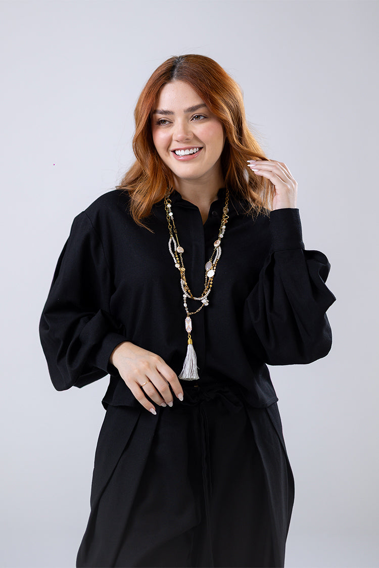 Balloon Sleeve Relaxed Shirt
