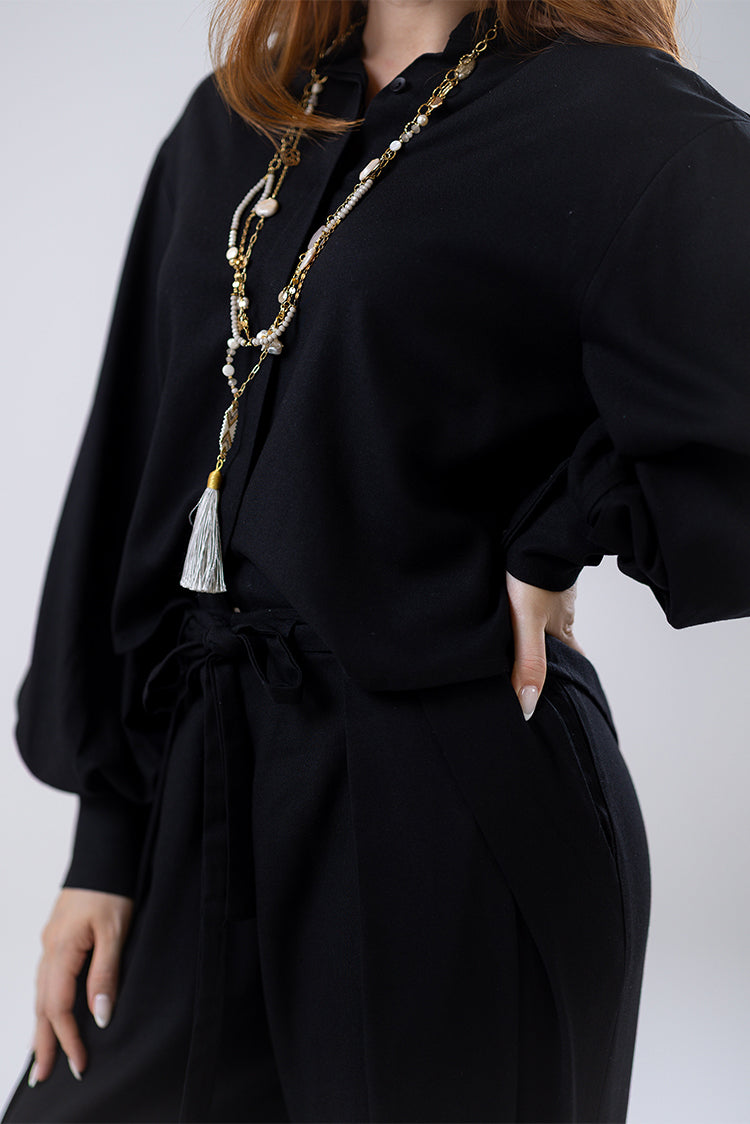 Balloon Sleeve Relaxed Shirt