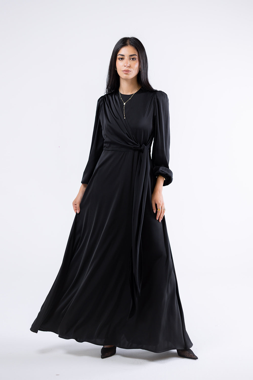 Midnight Drape Maxi Dress
