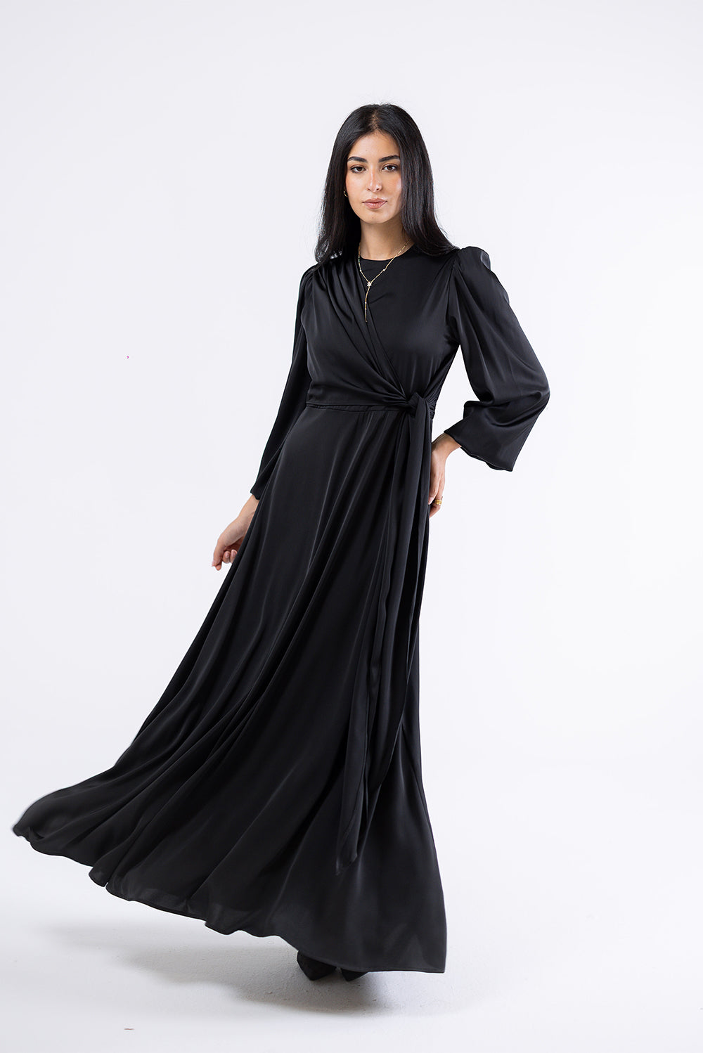 Midnight Drape Maxi Dress