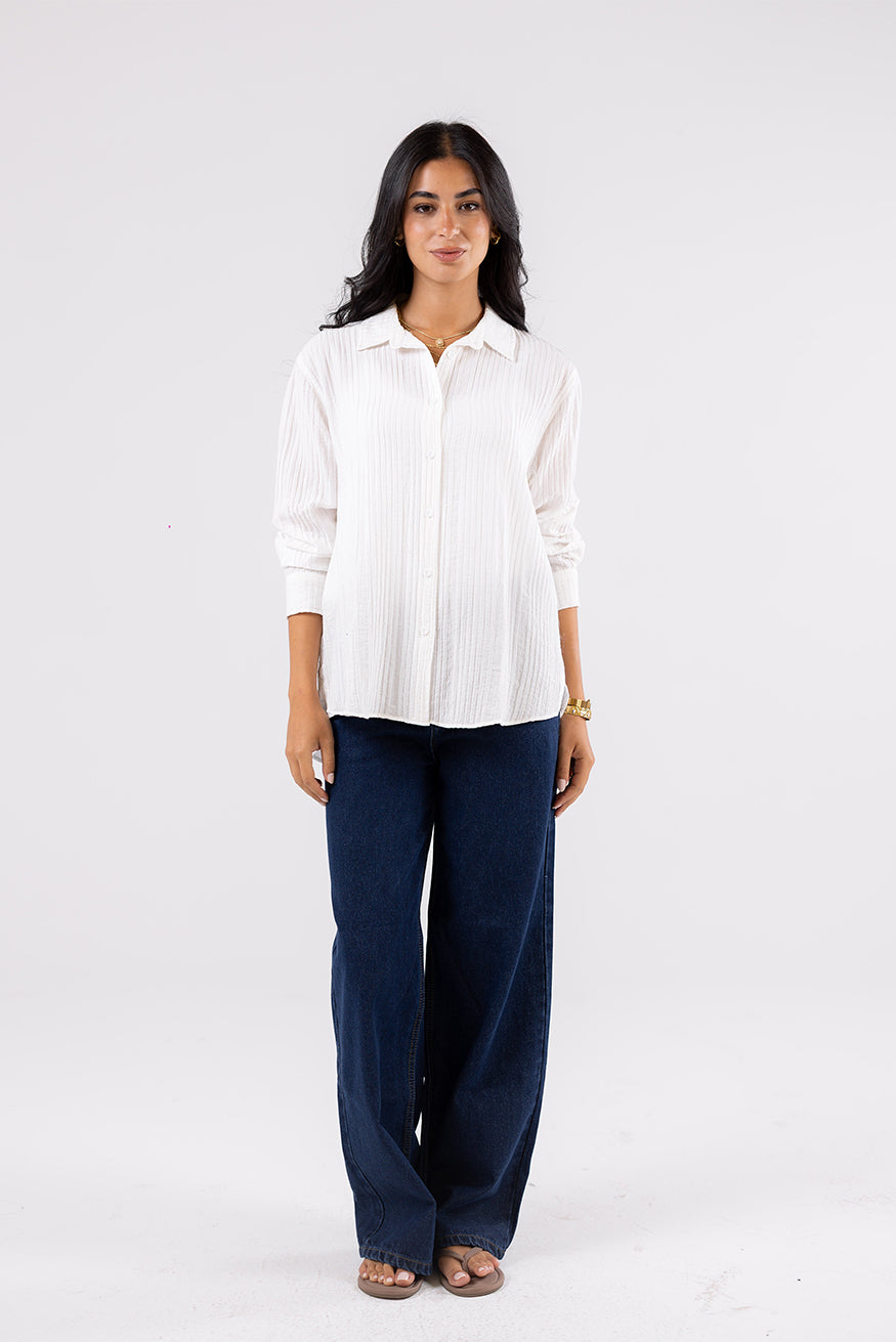 Textured Button-Up Shirt
