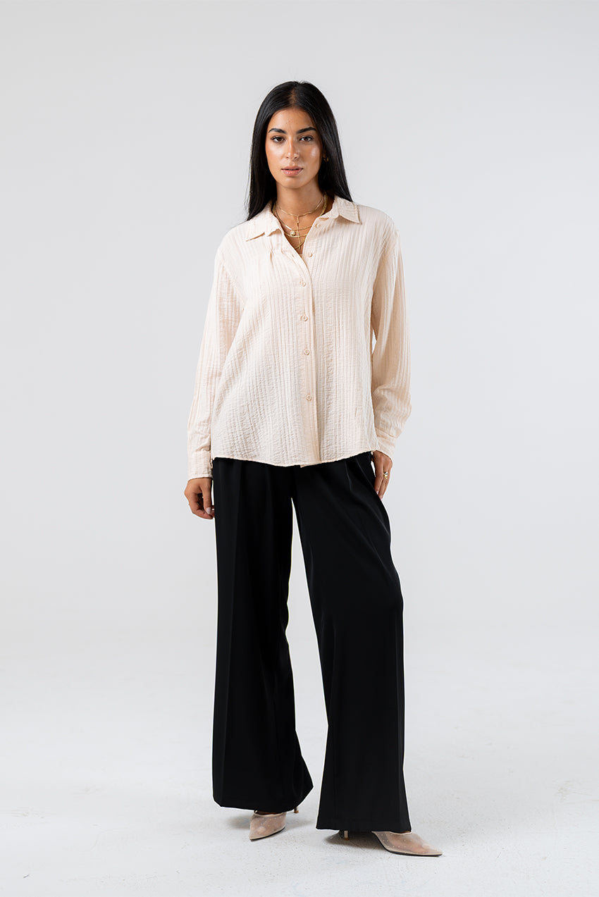 Textured Button-Up Shirt