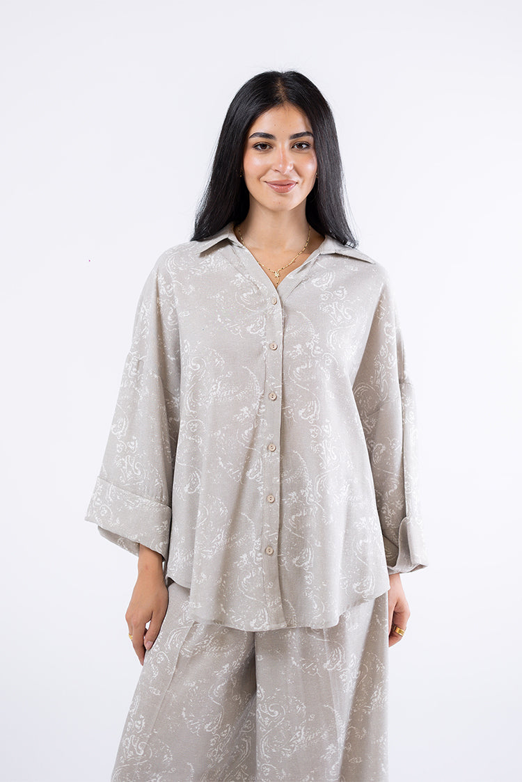 Paisley Print Relaxed Shirt