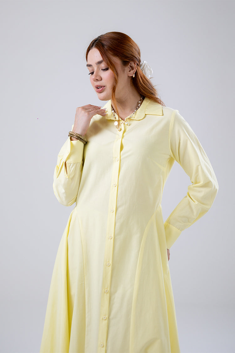 Classic Flared Shirt Dress