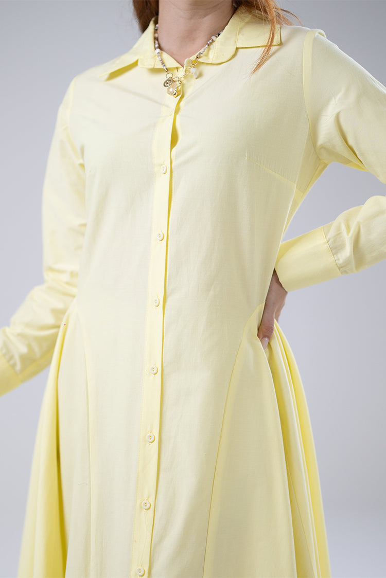 Classic Flared Shirt Dress