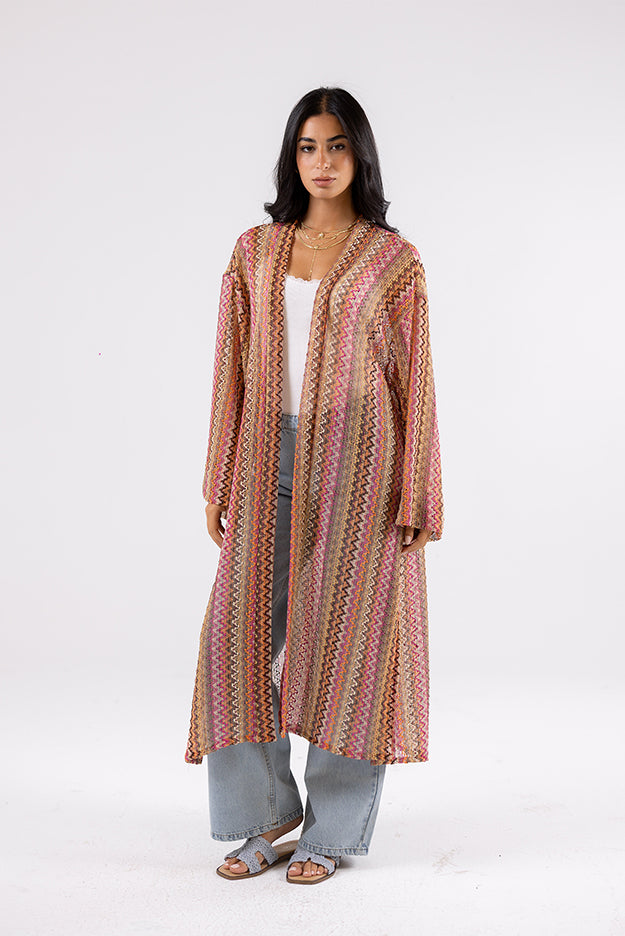 Zigzag Knit Cardigan
