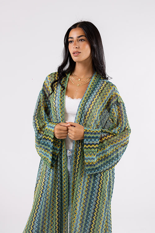 Zigzag Knit Cardigan