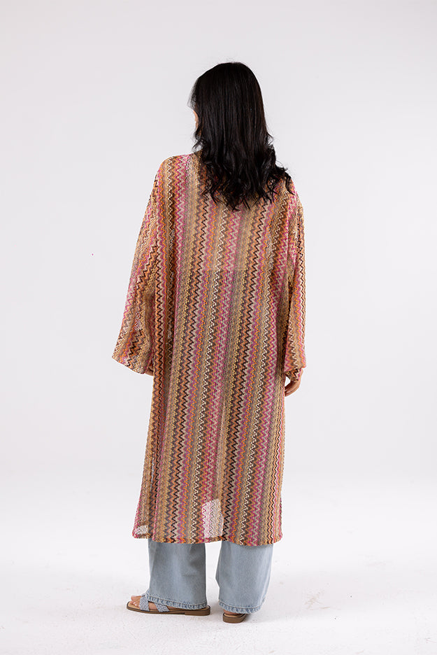 Zigzag Knit Cardigan