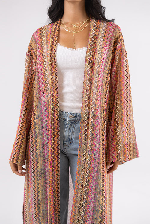Zigzag Knit Cardigan