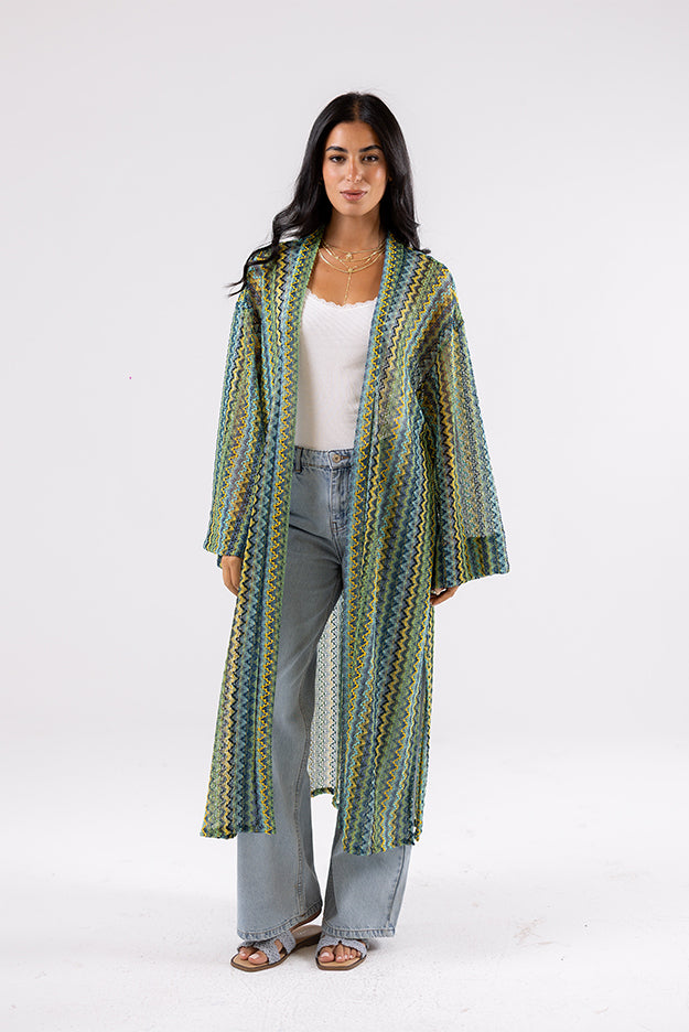 Zigzag Knit Cardigan