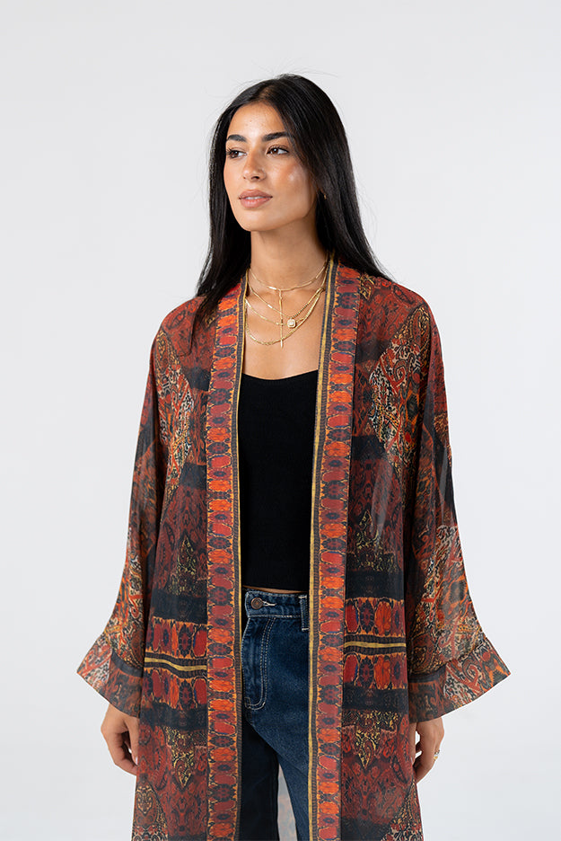Printed Cardigan