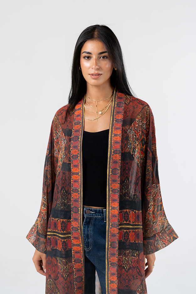 Printed Cardigan