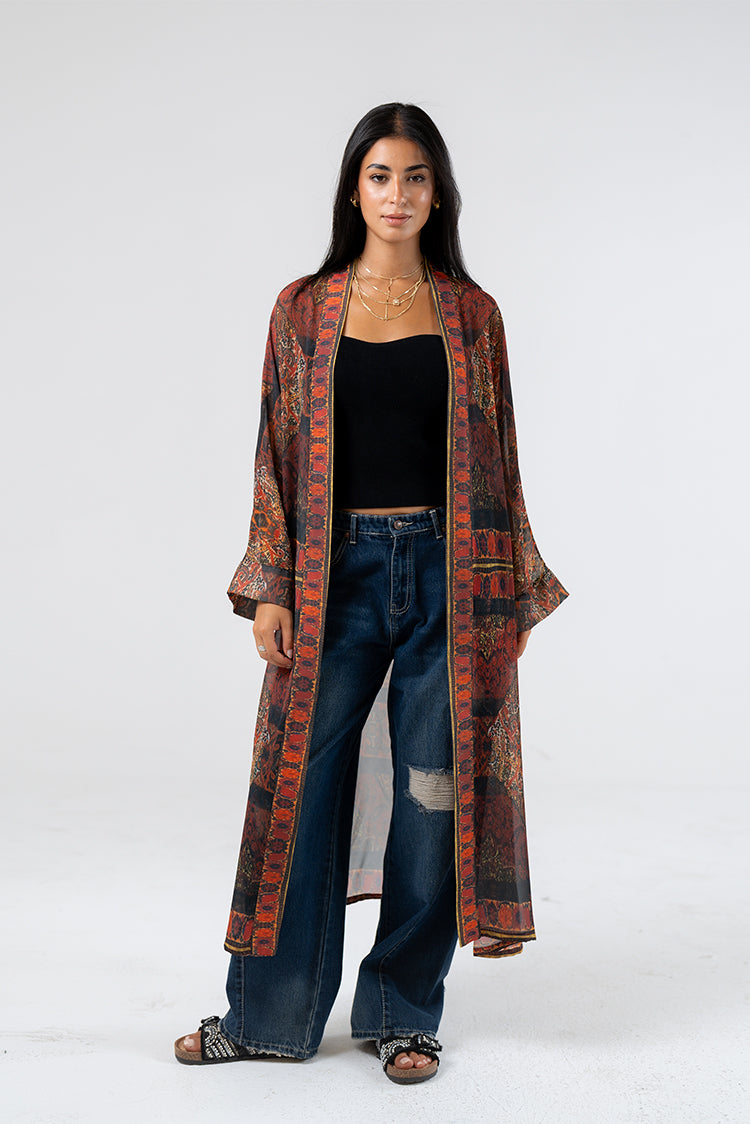 Printed Cardigan