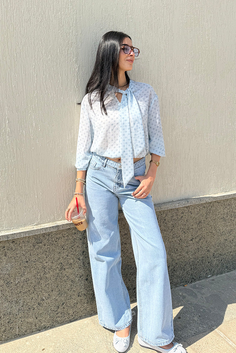 Straight Leg Denim Pants